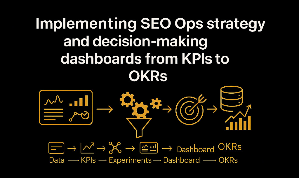 پیاده‌سازی استراتژی SEO Ops و داشبوردهای تصمیم‌گیری از KPI تا OKR